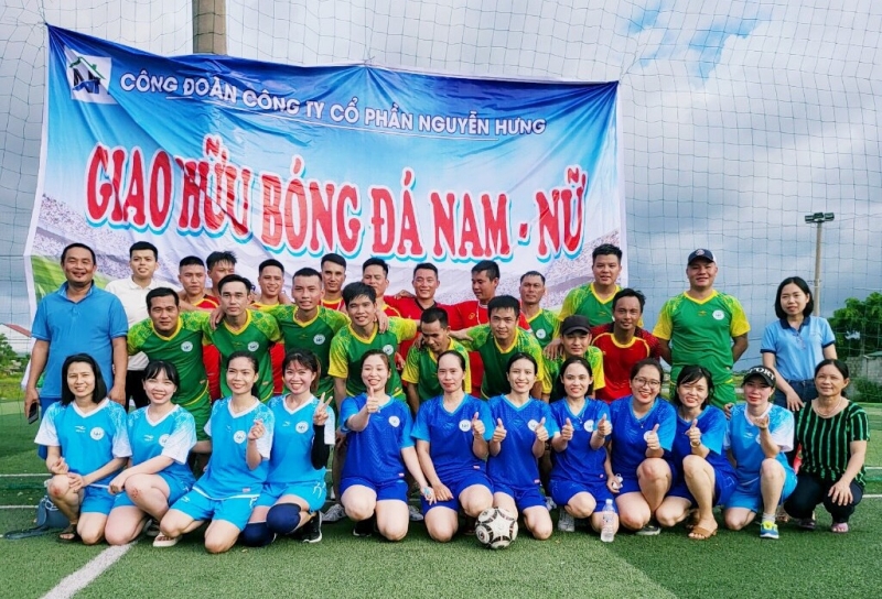 CĐCS Công ty CP Nguyễn Hưng tổ chức giao lưu bóng đá nam nữ năm 2022